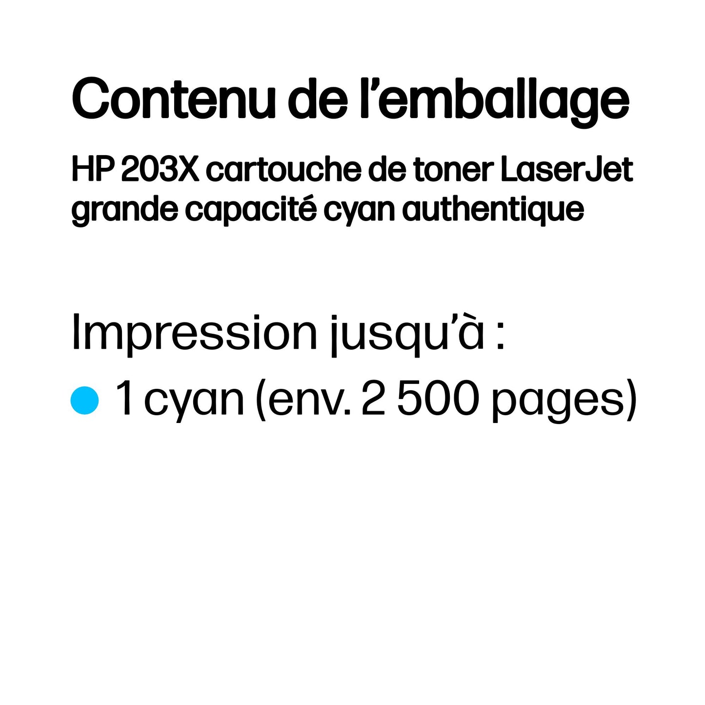 Cartouche HP 203X Cyan haute capacité