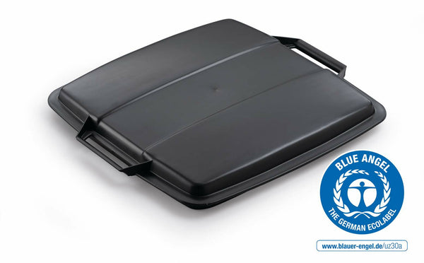 Couvercle ECO Duralin 90L - Plastique recyclé avec poignées-noir