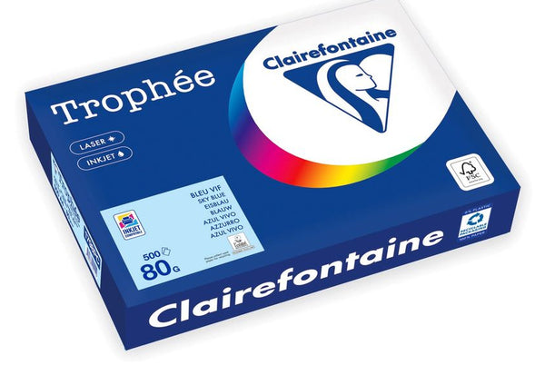 Papier a4 Trophée 80g - 500 feuilles bleu vif