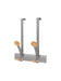 Patere double de porte met/bois
