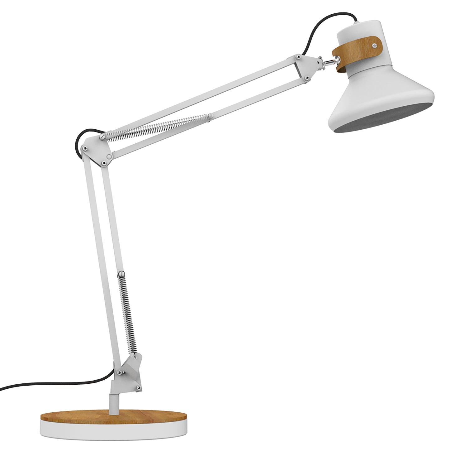 Lampe de bureau LED baya bamboo blanc