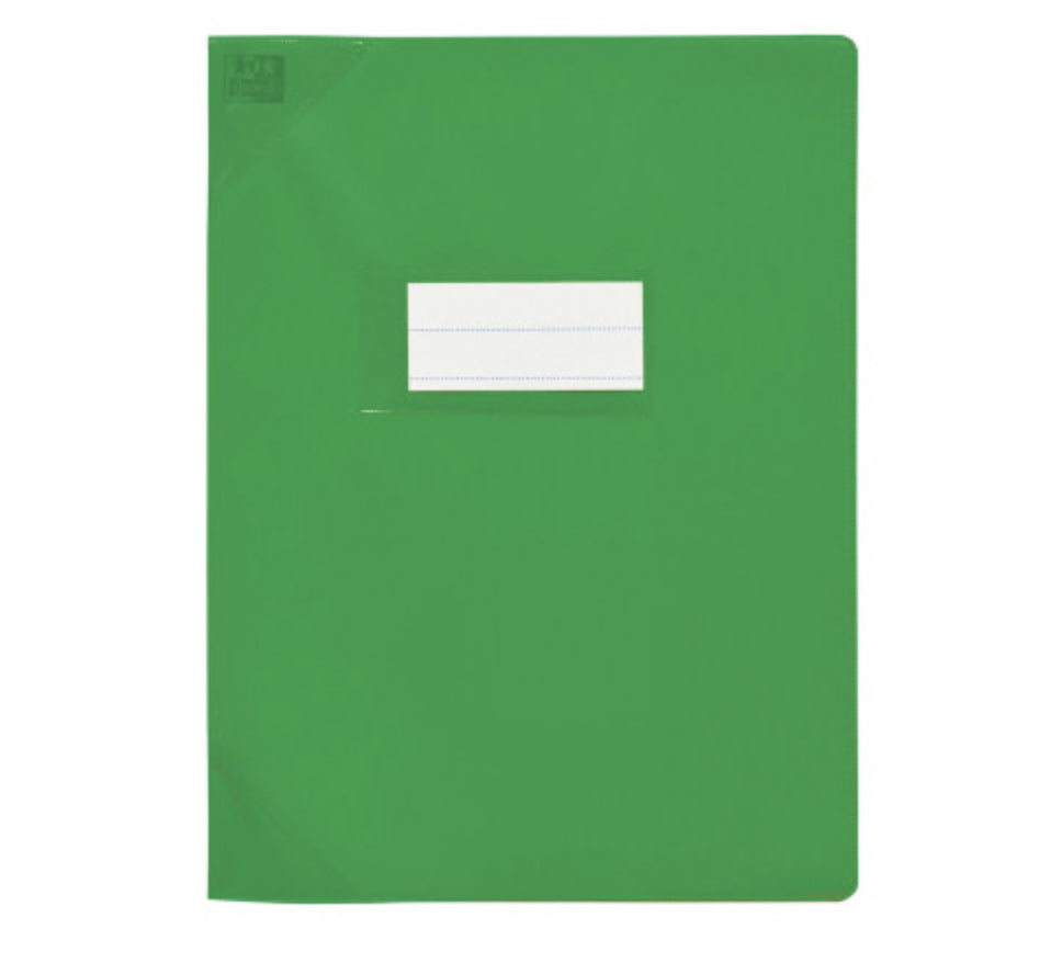 Protege-cahier 17x22 opaque vert