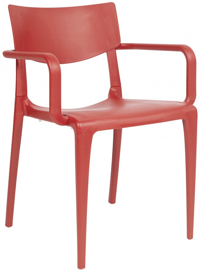 Fauteuil avec accoudoir color pop -brique