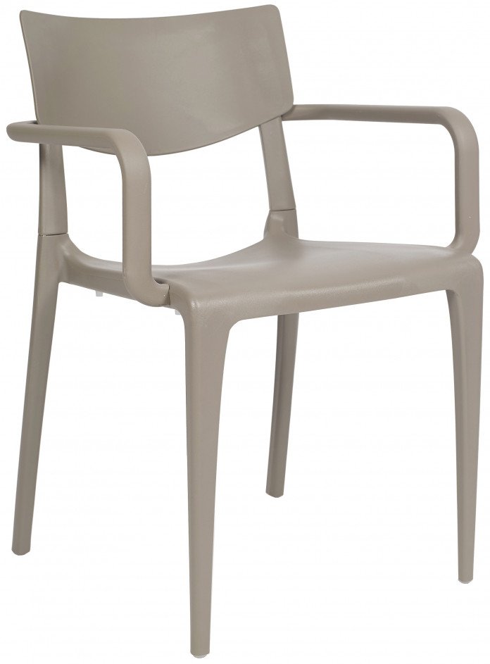 Fauteuil avec accoudoirs color pop -gris taupe
