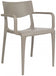 Fauteuil avec accoudoirs color pop -gris taupe