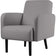 Fauteuil lisboa simili-cuir gris