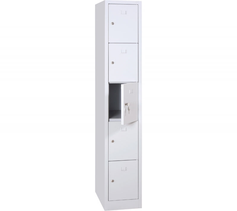Vestiaire monobloc 1 colonne 5 cases