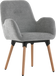 Fauteuil Shineo Gris avec Pieds Bois