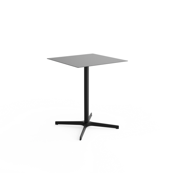 Table carrée métal - 70cmx70cm - noir -pour extérieur