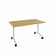 Table mobile 180x80 chene pm blanc