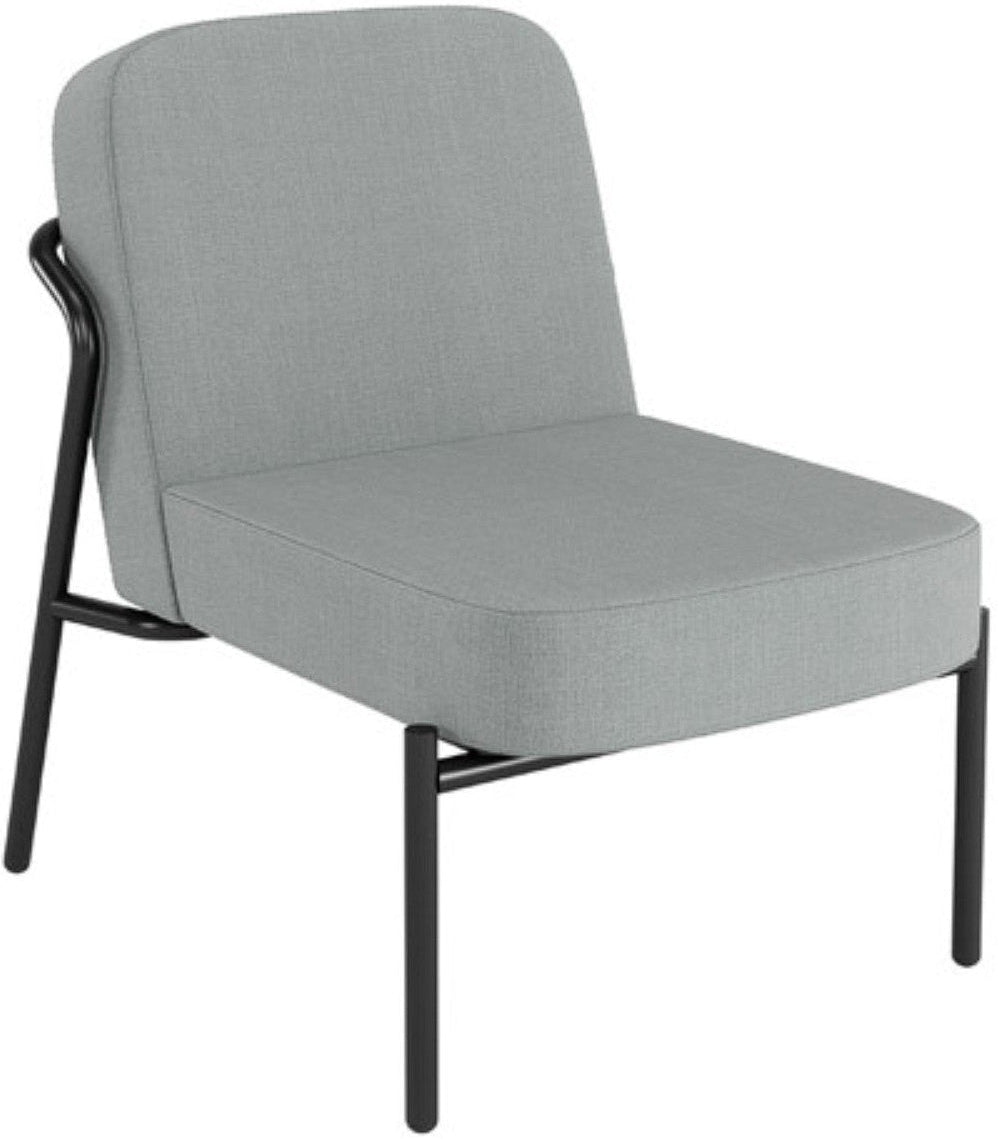 Fauteuil de Bureau Rond Gris - Confort Compact