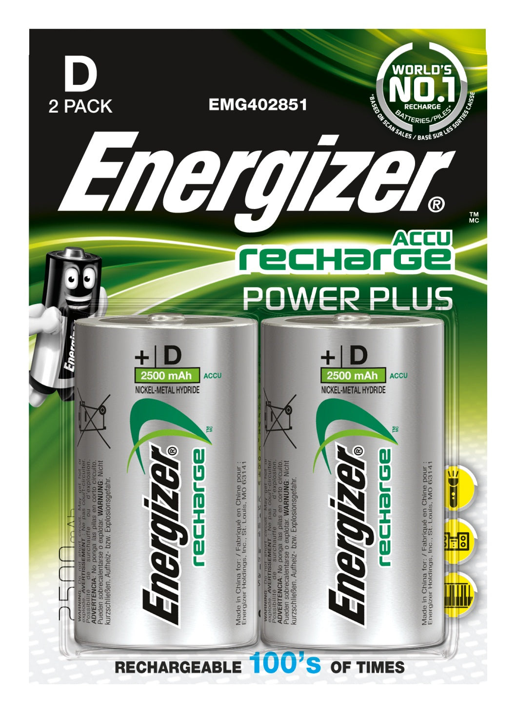 Energizer rechargeable power dp/2