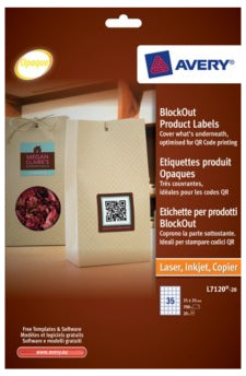 Étiquettes QR code 35x35 - impression laser-jet d 'encre -boite de 25 feuilles