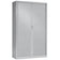 Armoire haute à rideaux -H198xL120xP43-gris clair