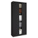 Armoire haute à rideaux -H198xL120xP43-noir