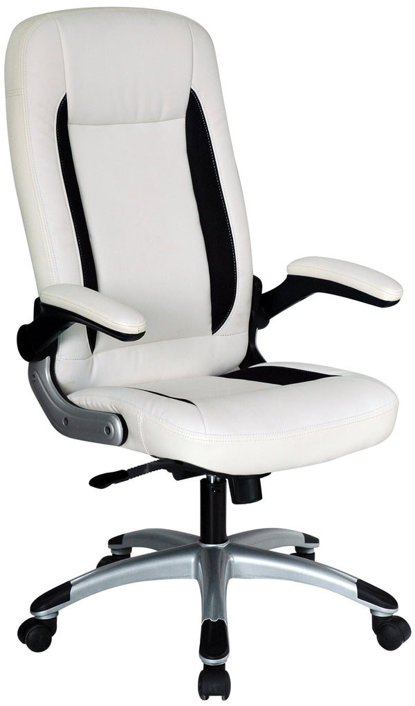 Fauteuil.dir pu/mesh blanc/noir