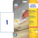 Etiquette laser repositionnable 210x297 -25 feuilles A4