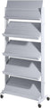 Presentoir mobile prospectus 5 étagéres-couleur aluminium