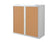 Armoire Basse à rideau easyoff h104 blanc / hêtre