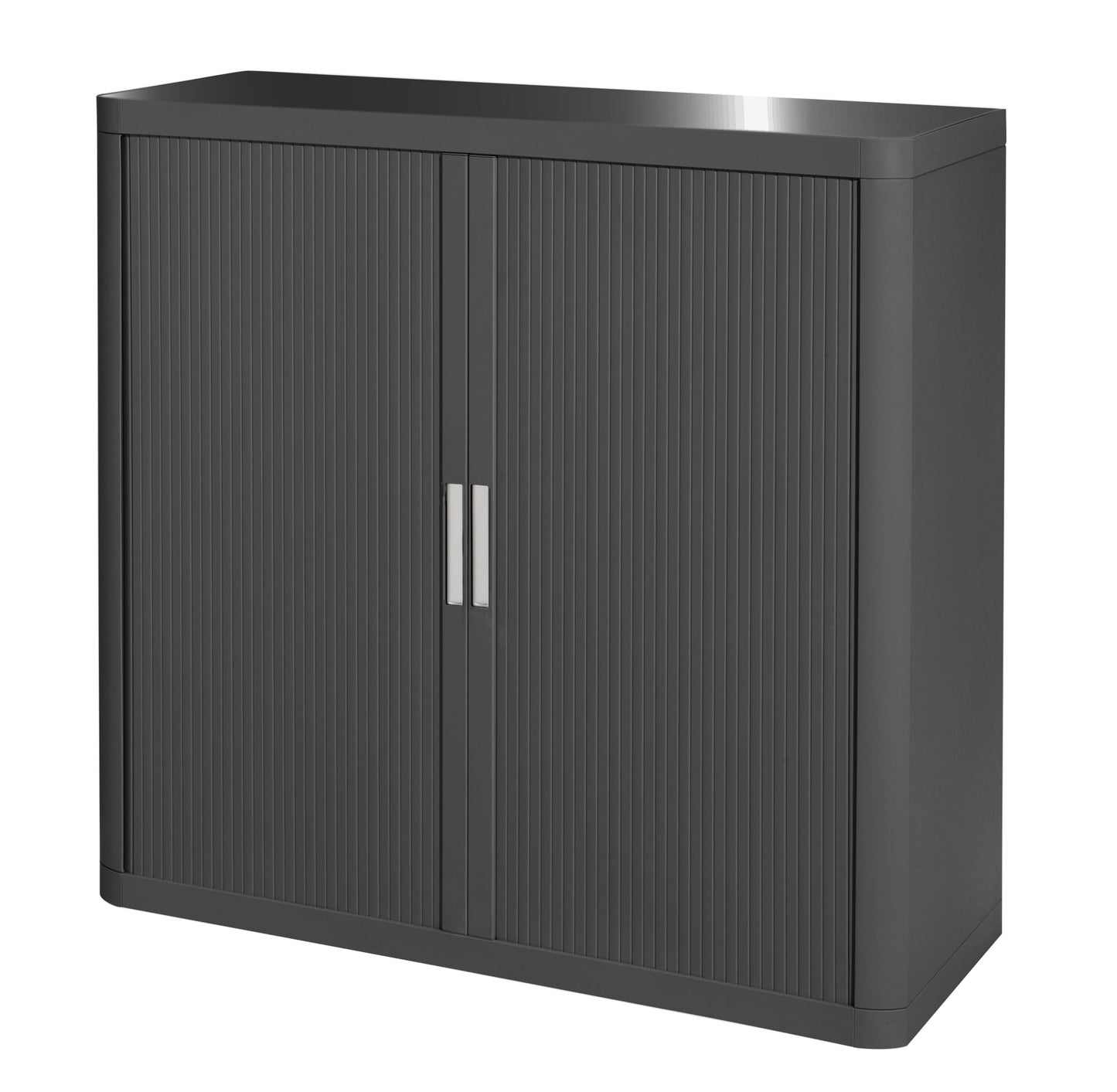 Armoire Basse à rideau easyoff h104 anthracite / anthracite