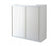 Armoire Basse à rideau easyoff h104 blanc / blanc