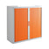 Armoire Basse à rideau easyoff h104 blanc / orange