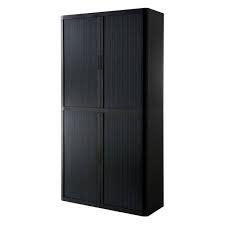 Armoire Haute à rideau easyoff h204 noir / noir