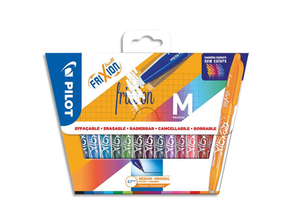 stylo Roller frixion à encre effaçable - 15 couleurs assorties édition anniversaire