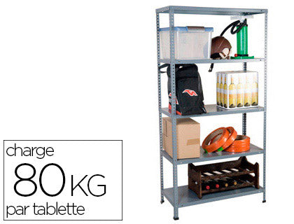 Rayonnage métal 5tablettes L900xH1800xP400 cm