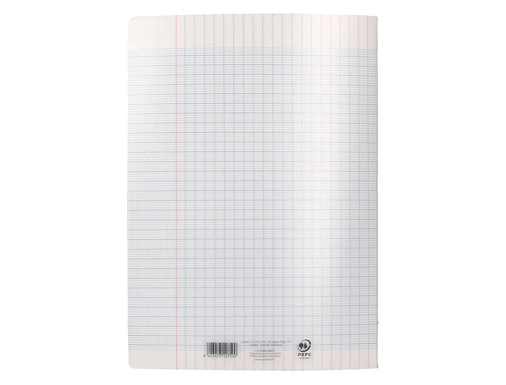 Cahier a4 seyes 96 pages - couverture polypropylène