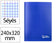 Cahier Seyes 24x32 - couverture bleu Polypropylène-96 pages