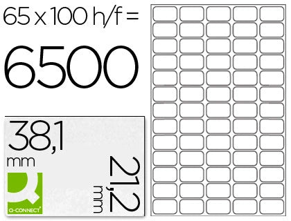 Étiquettes multi-usages 38.1x21.2 mm -boite de 100 feuilles Adhésif permanent