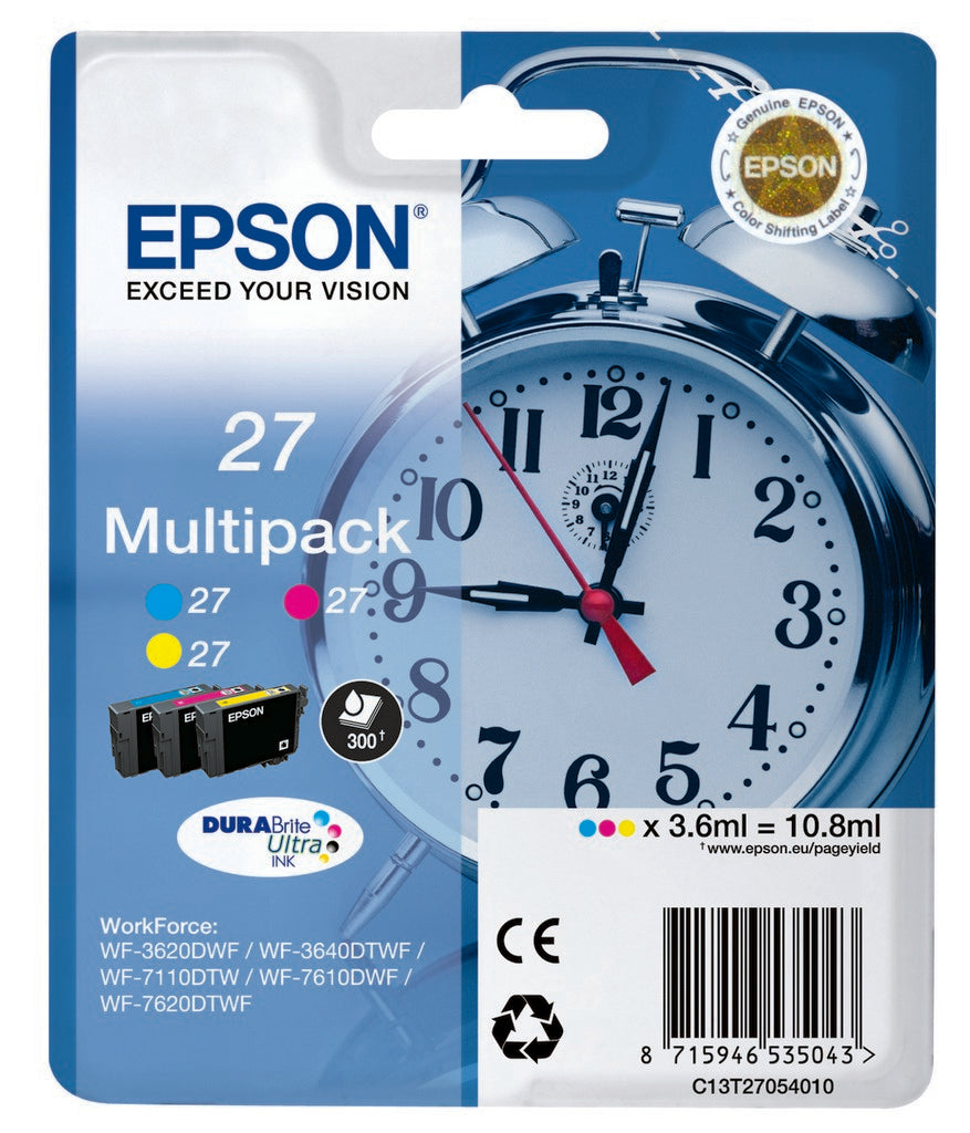 Cartouche d'encre Epson c13t27054012 pack 3 couleurs
