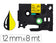 Ruban compatible Brother TZE631 - 12mm Noir/Jaune