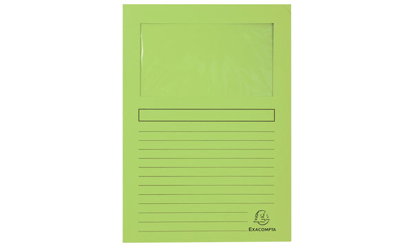 Pochette coin fenêtre A4 Vert - 120g/m², paquet de 100