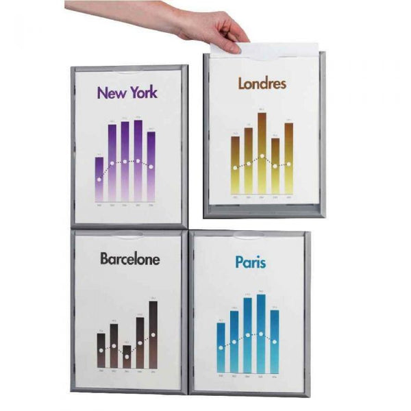 Cadre affichage a4 ps coloris alu