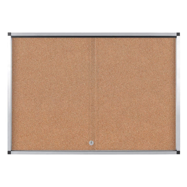Vitrine d'affichage coulissante 100x80, fond liége- 9 feuilles A4, pour l'intérieur