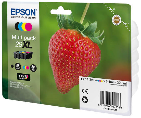 Pack 4 Cartouche Epsons 29xl - couleurs vives et durables