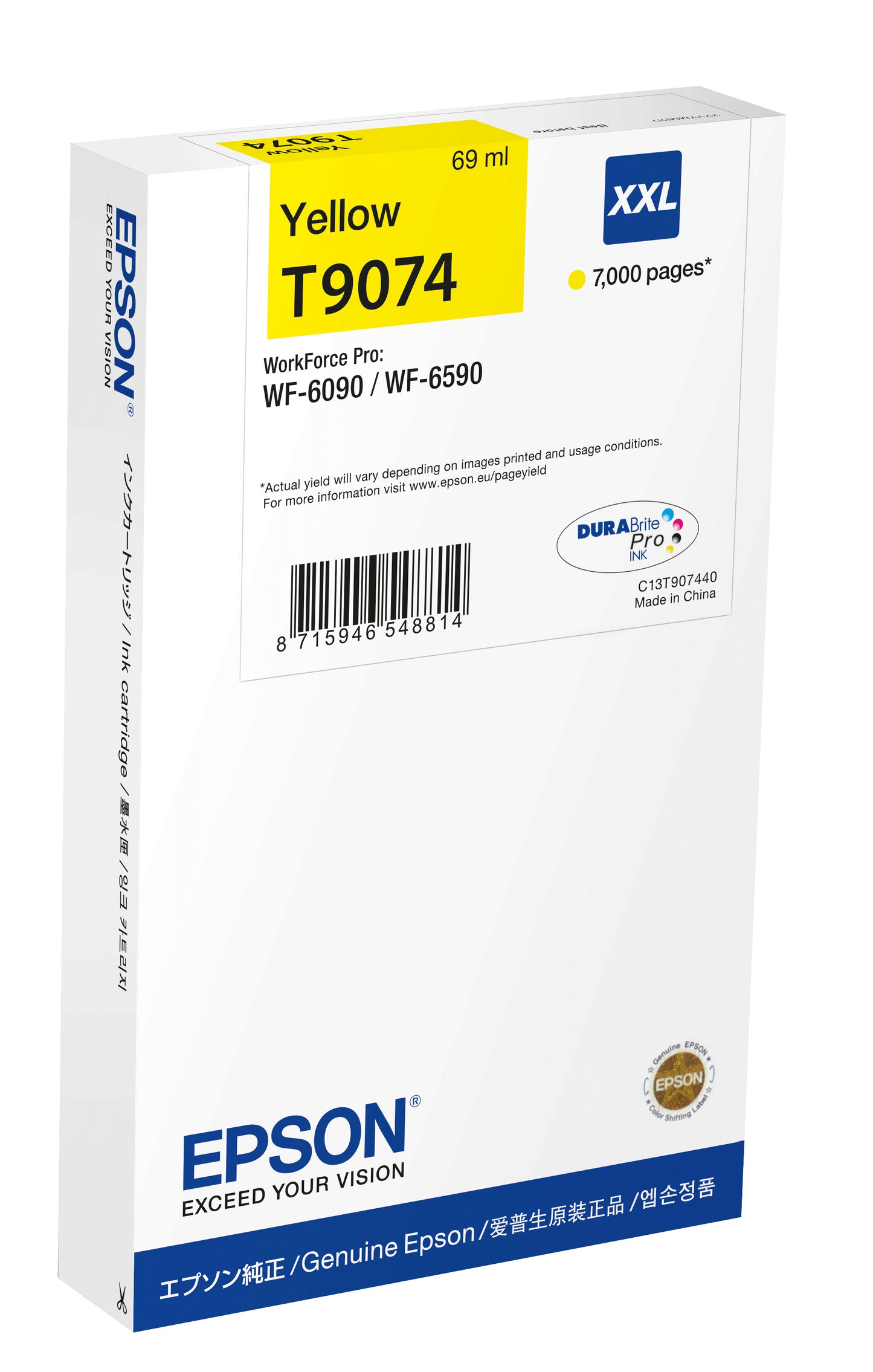 Cartouche d'encre Epson c13t907440 jaune xxl - 7000 pages