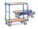 Chariot pliable en acier - 2 plateaux 900x600 mm