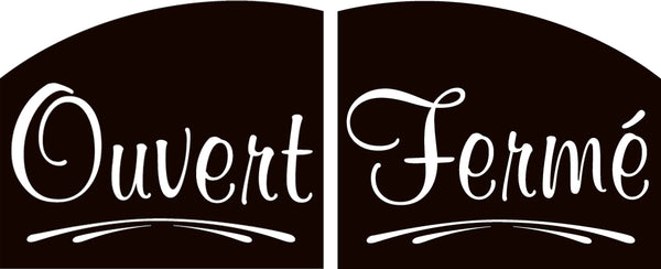 Pancarte magasin "ouvert-fermé "-15x12noir