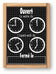 Pancarte horaires ardoise noir24x16