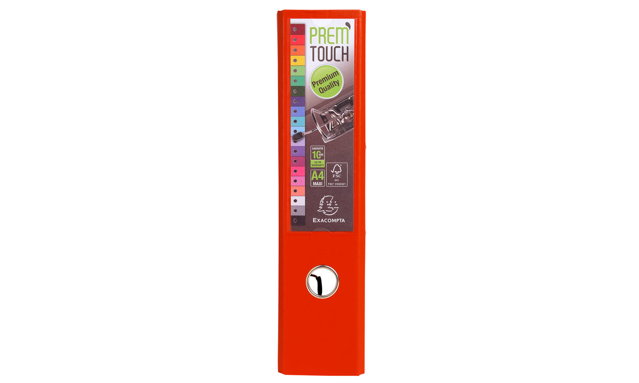Classeur polypropylène premtouch dos de 80 rouge