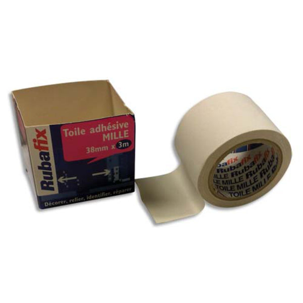 Adhésif toile blanc 38mmx3m rubafix