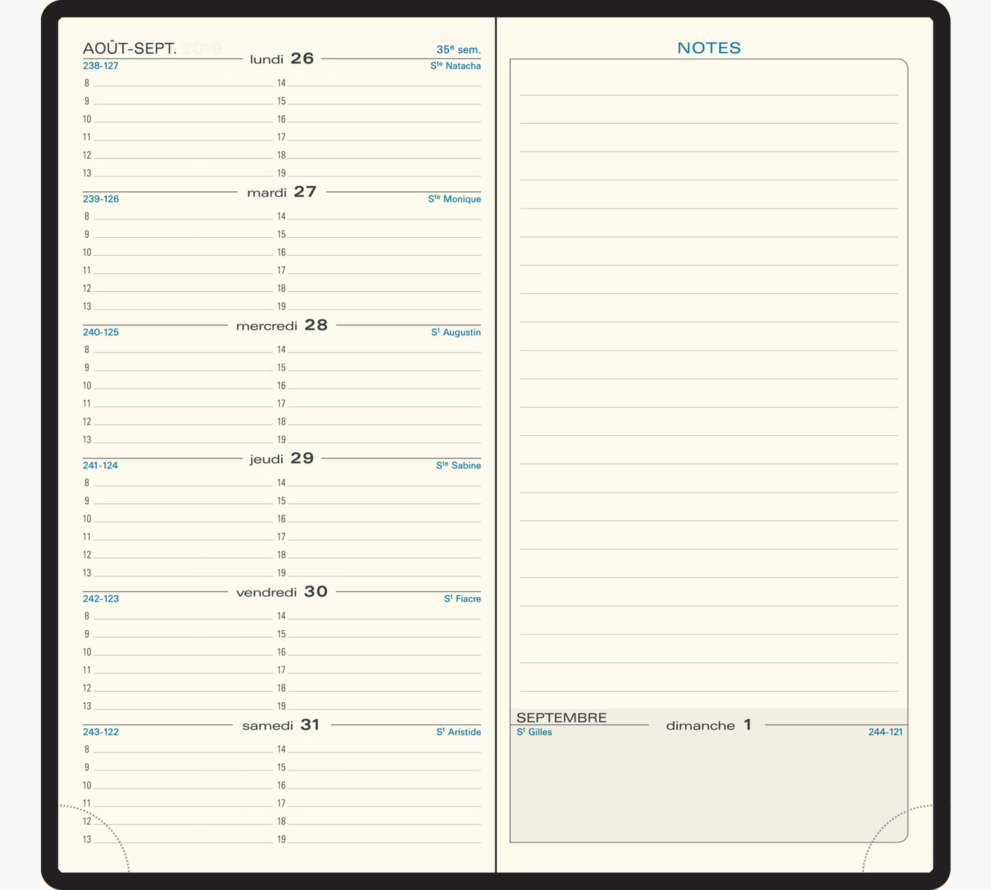 Agenda Exacompta 175/90 Espace 17 cassendra