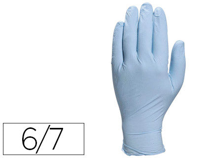 Gants Jetables Nitrile T6/7 - Protection Chimique-boite de 100