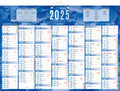 Calendrier 2x7m 38.5x54 bleu