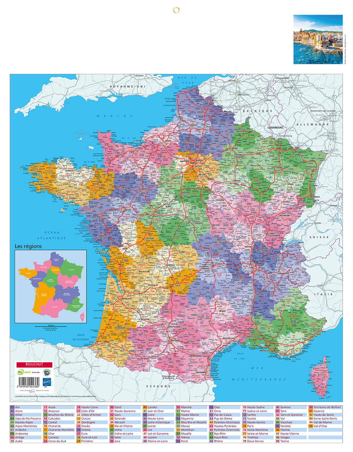 Calendrier 14m 55x43 carte france