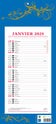 Calendrier mensuel 12f bleu19x42