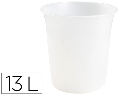Corbeille papier 13l incolore